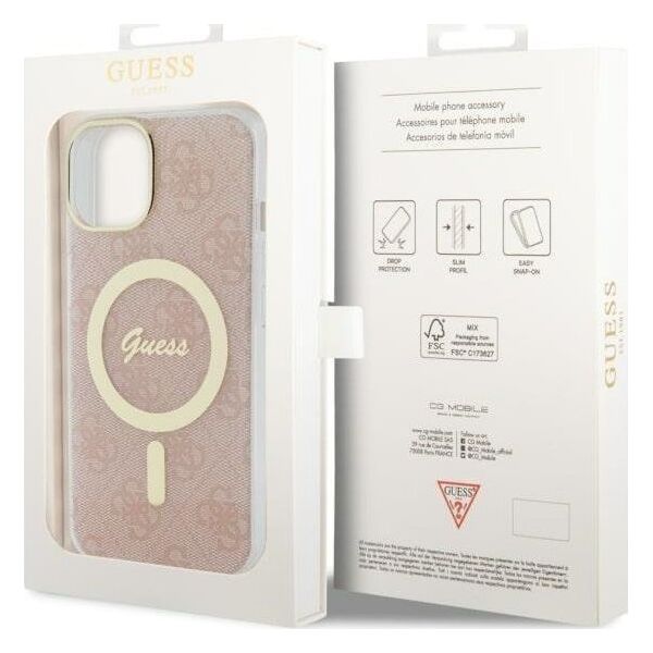 Guess Guess 4G MagSafe - Etui iPhone 14 Plus (Różowy)