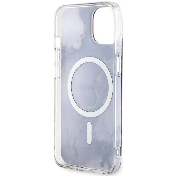 Guess Guess Golden Marble MagSafe - Etui iPhone 14 (Purpurowy)