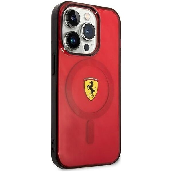 Ferrari Ferrari Translucent MagSafe - Etui iPhone 14 Pro (Czerwony)