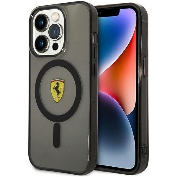 Ferrari Ferrari Translucent MagSafe - Etui iPhone 14 Pro Max (Czarny)