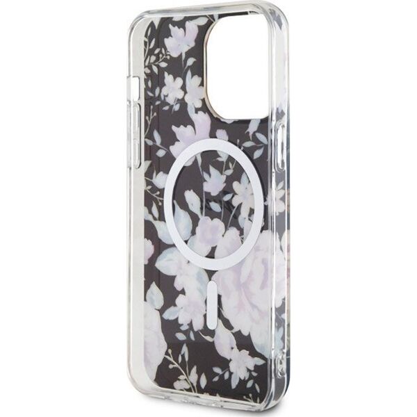 Guess Guess Flower MagSafe - Etui iPhone 14 Pro Max (Czarny)