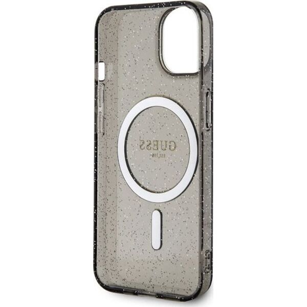 Guess Guess Glitter Gold MagSafe - Etui iPhone 14 (Czarny)