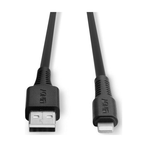 Kabel USB Lindy USB-A - Lightning 1 m Czarny (31320)