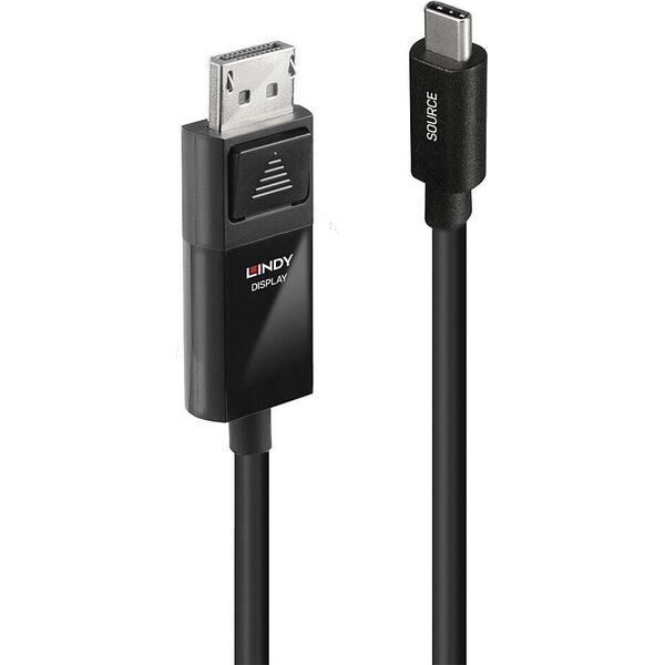 Kabel USB Lindy USB-C - DisplayPort 1 m Czarny (43341)
