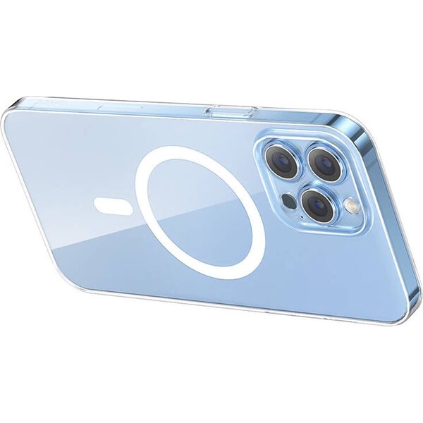 Baseus Etui ochronne Baseus Magnetic Crystal Clear do iPhone 13 Pro (transparentne) + szkło hartowane + zestaw czyszczący