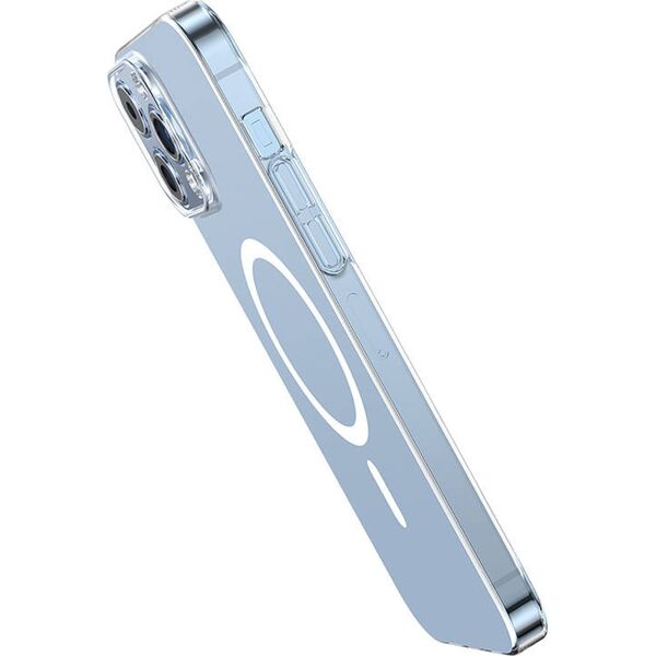 Baseus Etui ochronne Baseus Magnetic Crystal Clear do iPhone 13 Pro (transparentne) + szkło hartowane + zestaw czyszczący
