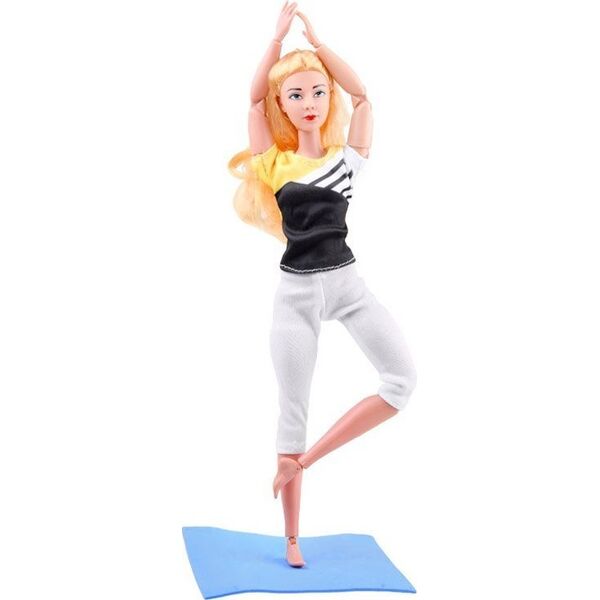 Jokomisiada Lalka gimnastyczka ćwiczy joga fitness 30cm ZA4460