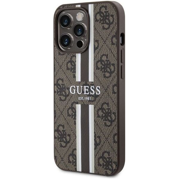 Guess Etui Guess GUHMP13XP4RPSW Apple iPhone 13 Pro Max brązowy/brown hardcase 4G Printed Stripes MagSafe