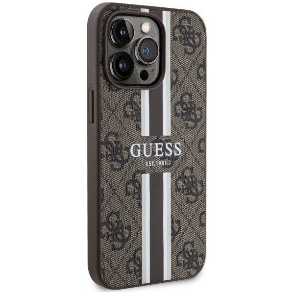 Guess Etui Guess GUHMP13XP4RPSW Apple iPhone 13 Pro Max brązowy/brown hardcase 4G Printed Stripes MagSafe
