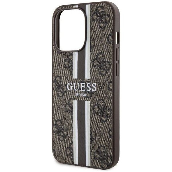 Guess Etui Guess GUHMP13XP4RPSW Apple iPhone 13 Pro Max brązowy/brown hardcase 4G Printed Stripes MagSafe