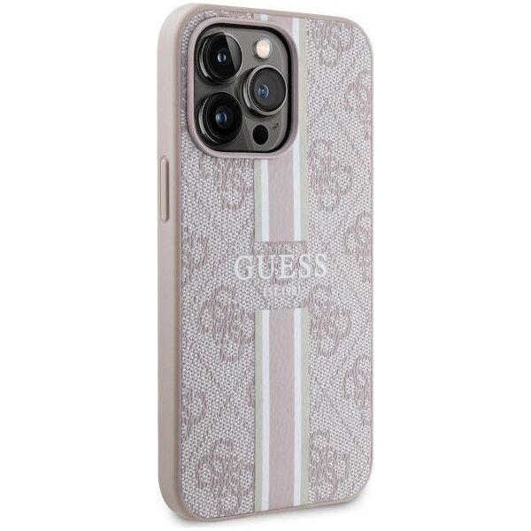 Guess Etui Guess GUHMP13LP4RPSP Apple iPhone 13/13 Pro różowy/pink hardcase 4G Printed Stripes MagSafe
