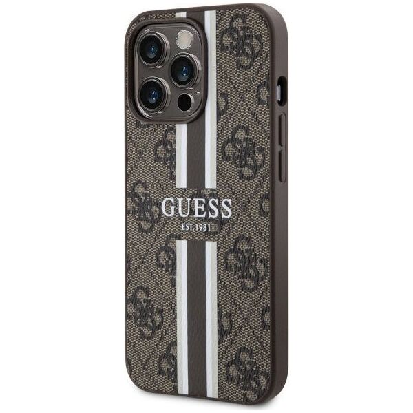 Guess Etui Guess GUHMP13LP4RPSW Apple iPhone 13/13 Pro brązowy/brown hardcase 4G Printed Stripes MagSafe