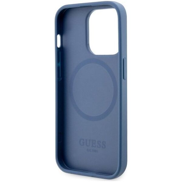 Guess Etui Guess GUHMP14LP4RPSB Apple iPhone 14 Pro niebieski/blue hardcase 4G Printed Stripes MagSafe