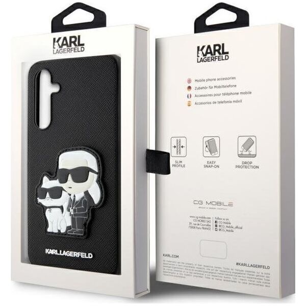 Karl Lagerfeld Etui Karl Lagerfeld KLHCA34SANKCPK Samsung Galaxy A34 5G hardcase czarny/black Saffiano Karl & Choupette