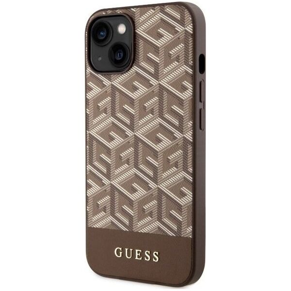 Guess Etui Guess GUHMP14MHGCFSEW Apple iPhone 14 Plus brązowy/brown hard case GCube Stripes MagSafe