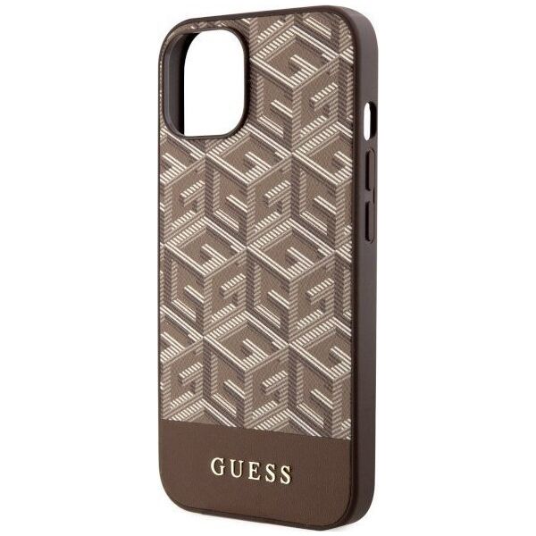 Guess Etui Guess GUHMP14MHGCFSEW Apple iPhone 14 Plus brązowy/brown hard case GCube Stripes MagSafe