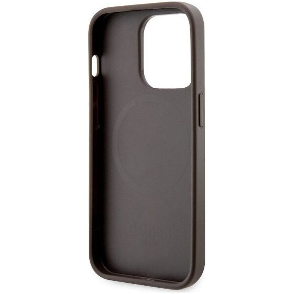 Guess Etui Guess GUHMP14LP4RPSW Apple iPhone 14 Pro brązowy/brown hardcase 4G Printed Stripes MagSafe