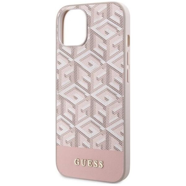 Guess Etui Guess GUHMP14MHGCFSEP Apple iPhone 14 Plus różowy/pink hard case GCube Stripes MagSafe