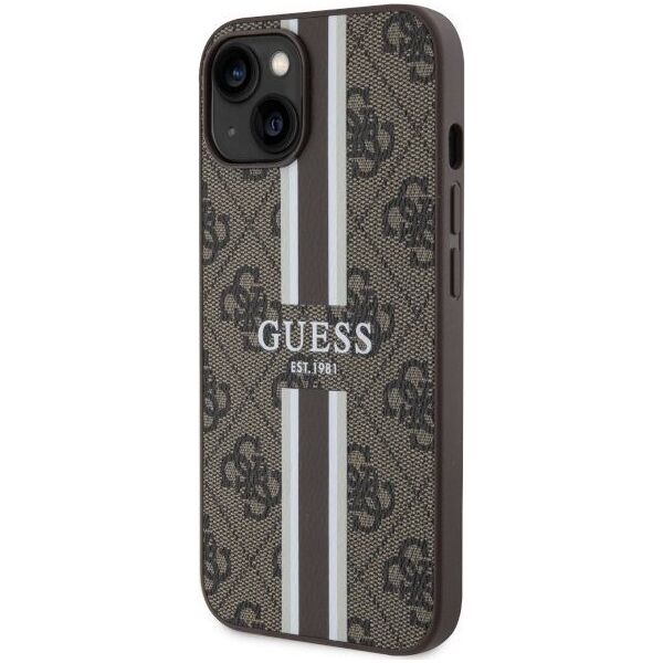 Guess Etui Guess GUHMP14MP4RPSW Apple iPhone 14 Plus brązowy/brown hardcase 4G Printed Stripes MagSafe