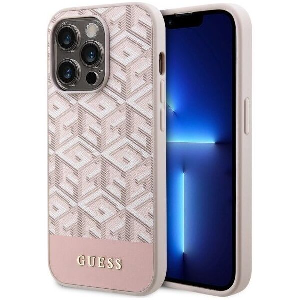 Guess Etui Guess GUHMP14XHGCFSEP Apple iPhone 14 Pro Max różowy/pink hard case GCube Stripes MagSafe