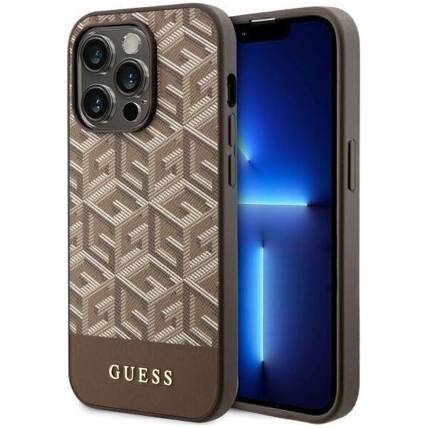 Guess Etui Guess GUHMP14XHGCFSEW Apple iPhone 14 Pro Max brązowy/brown hard case GCube Stripes MagSafe