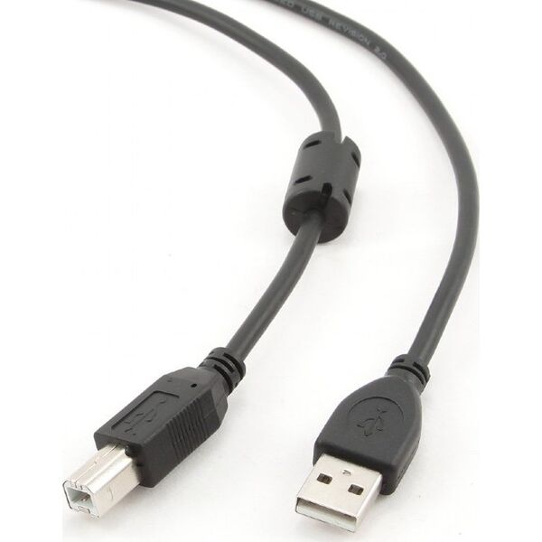 Kabel USB Cablexpert USB-A - USB-B 1.5 m Czarny (CCFB-USB2-AMBM-1.5M)