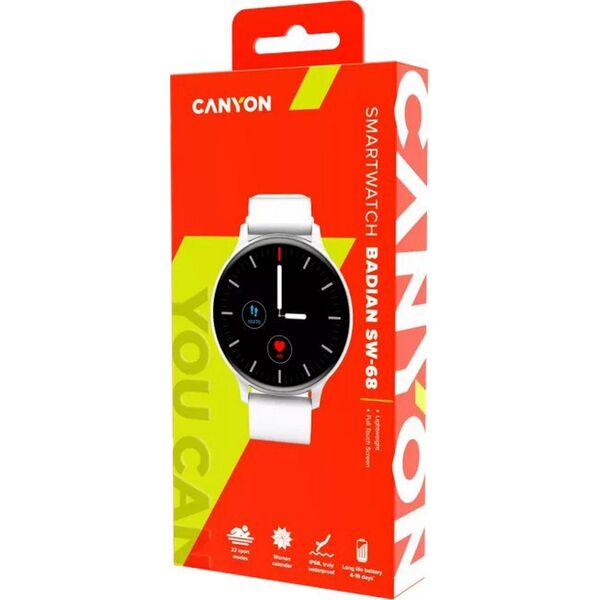 Smartwatch Canyon Badian SW-68 Biały  (CNS-SW68SS)
