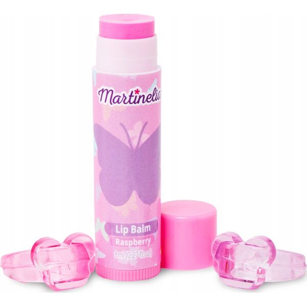 MARTINELIA_SET Shimmer Wings malinowy błyszczyk do ust + pierścionki 2szt