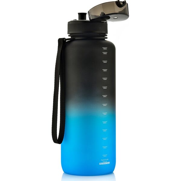 Meteor Bidon sportowy Meteor 1500 ml czarny/niebieski Uniwersalny
