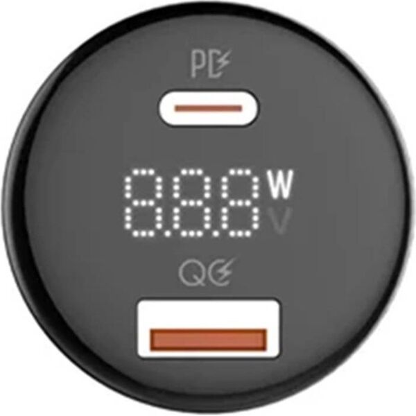 Ładowarka LDNIO Ładowarka samochodowa LDNIO C101, USB + USB-C, 100W + kabel USB-C do Lightning (czarna)