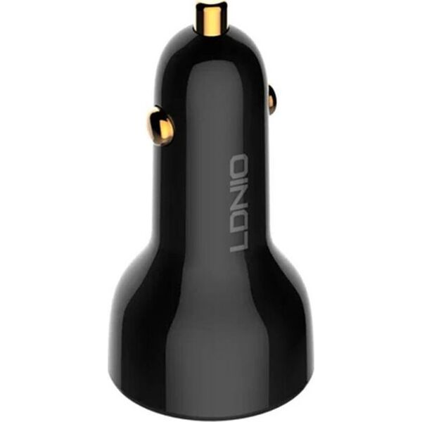 Ładowarka LDNIO Ładowarka samochodowa LDNIO C101, USB + USB-C, 100W + kabel USB-C do Lightning (czarna)
