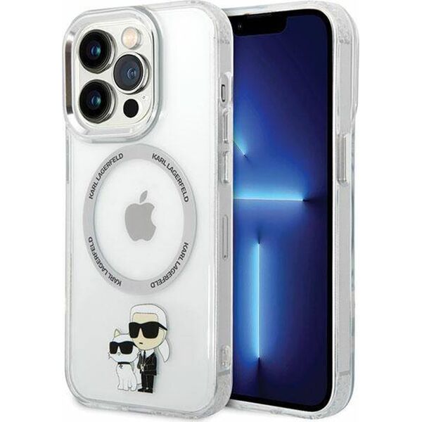 Karl Lagerfeld Etui Karl Lagerfeld KLHMP13LHNKCIT Apple iPhone 13 Pro hardcase transparent Iconic Karl&Choupette Magsafe
