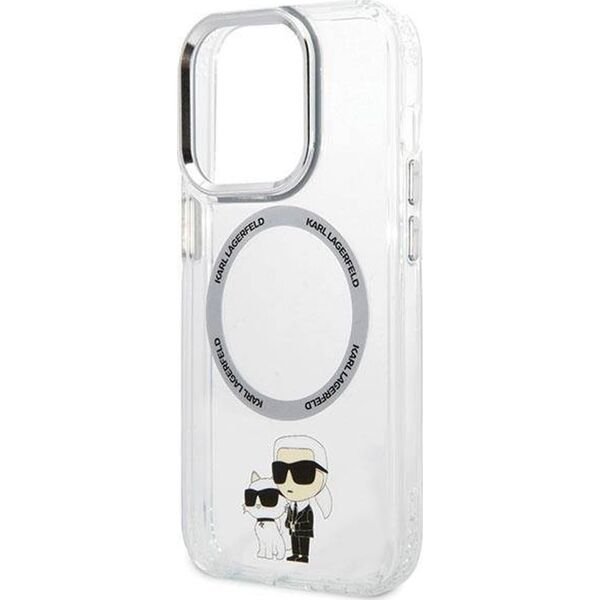 Karl Lagerfeld Etui Karl Lagerfeld KLHMP13LHNKCIT Apple iPhone 13 Pro hardcase transparent Iconic Karl&Choupette Magsafe