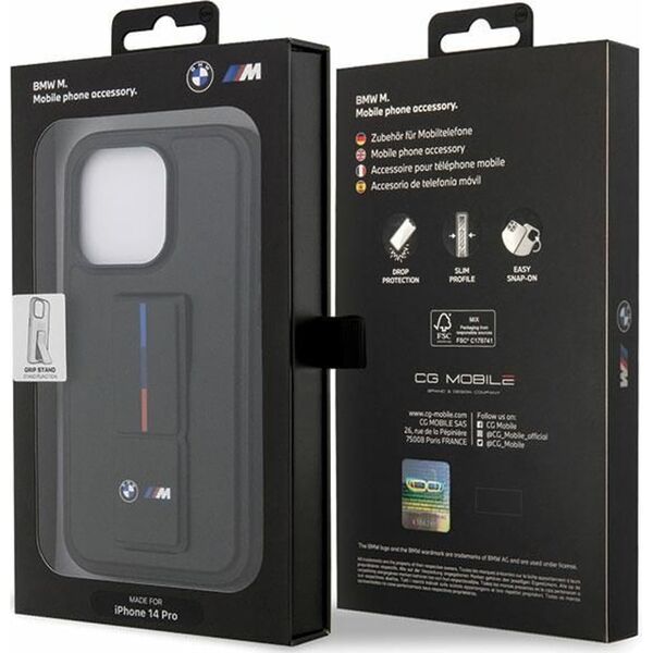 BMW Etui BMW BMHCP14L22GSLK Apple iPhone 14 Pro czarny/black hardcase Grip Hot Stamp