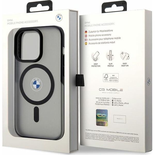 BMW Etui BMW BMHMP14LDSLK Apple iPhone 14 Pro czarny/black hardcase Signature MagSafe