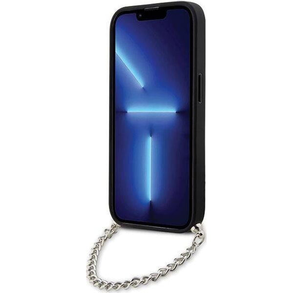 Karl Lagerfeld Etui Karl Lagerfeld KLHCP14LSACKLHPG Apple iPhone 14 Pro srebrny/silver hardcase Saffiano Monogram Chain