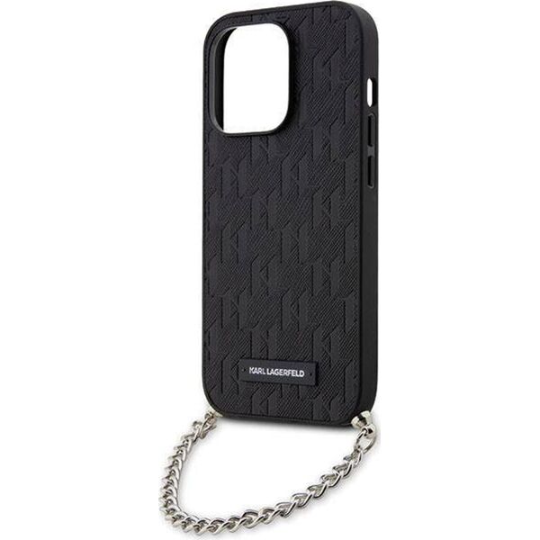 Karl Lagerfeld Etui Karl Lagerfeld KLHCP14LSACKLHPK Apple iPhone 14 Pro czarny/black hardcase Saffiano Monogram Chain