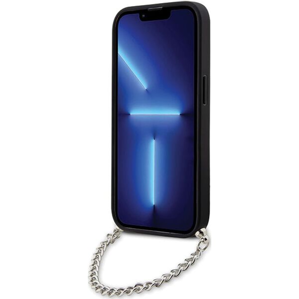 Karl Lagerfeld Etui Karl Lagerfeld KLHCP14LSACKLHPK Apple iPhone 14 Pro czarny/black hardcase Saffiano Monogram Chain