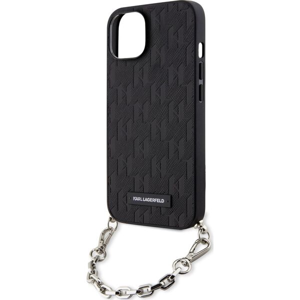 Karl Lagerfeld Etui Karl Lagerfeld KLHCP14SSACKLHPK Apple iPhone 14 czarny/black hardcase Saffiano Monogram Chain