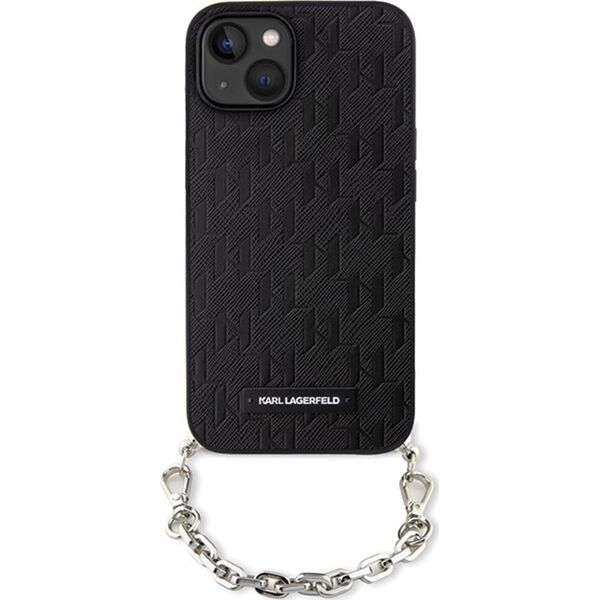 Karl Lagerfeld Etui Karl Lagerfeld KLHCP14SSACKLHPK Apple iPhone 14 czarny/black hardcase Saffiano Monogram Chain