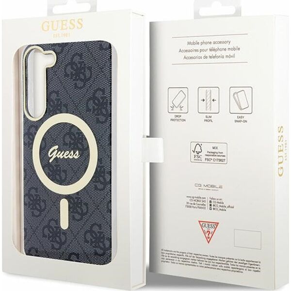 Guess Etui Guess GUHMS23SH4STK Samsung Galaxy S23 czarny/black hardcase 4G MagSafe