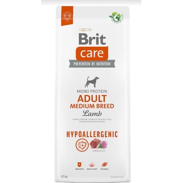 Brit Care Dog Hypoallergenic Adult Medium Breed Lamb 12kg