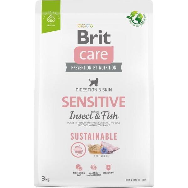 Brit Sucha karma dla psa Dog Sustainable Sensitive Insect Fish 3 kg