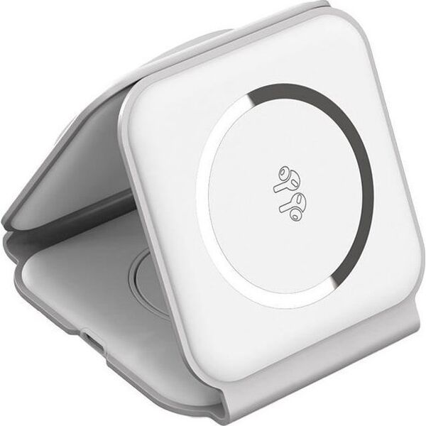 Ładowarka Choetech Magnetyczna ładowarka indukcyjna Choetech T588-F 3w1 15W (biała)