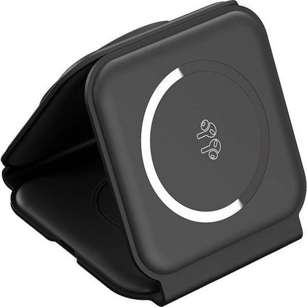 Ładowarka Choetech Magnetyczna ładowarka indukcyjna Choetech T588-F 3w1 15W (czarna)