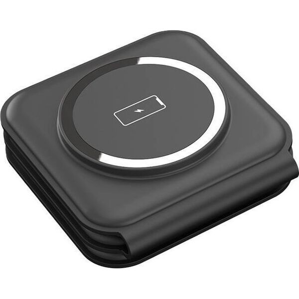 Ładowarka Choetech Magnetyczna ładowarka indukcyjna Choetech T588-F 3w1 15W (czarna)