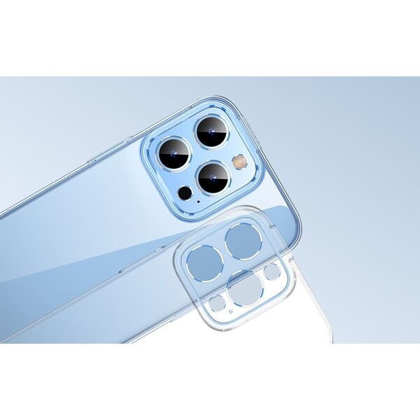 Baseus Transparentne etui ochronne Baseus Crystal do iPhone 13 Pro + szkło hartowane + zestaw czyszczący