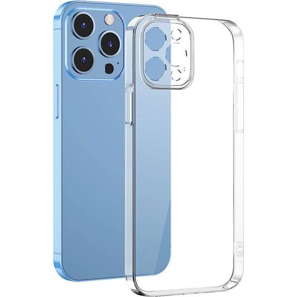 Baseus Transparentne etui ochronne Baseus Crystal do iPhone 13 Pro + szkło hartowane + zestaw czyszczący