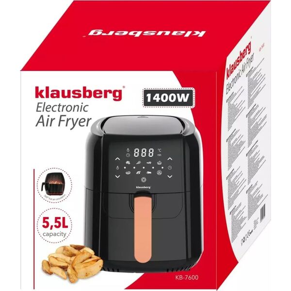 Frytkownica beztłuszczowa Klausberg Frytownica Beztłuszczowa 5,5l Klausberg Kb-7600 Lumarko!