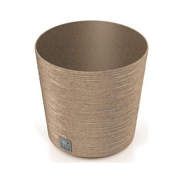 Prosperplast Doniczka z wkładem plastikowa jasny brąz Furu Round 30 cm